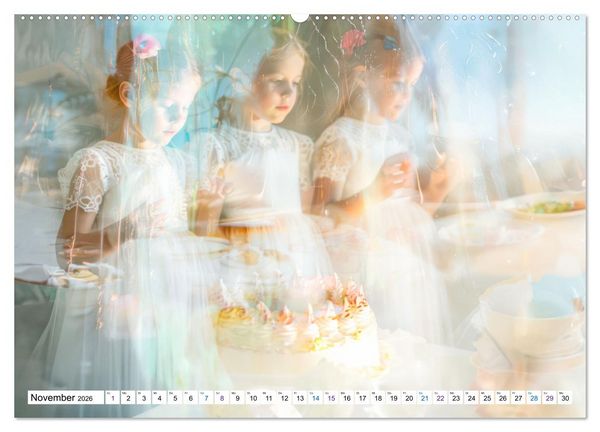 Produktbild: Doppelbelichtung in luftig leichten KI-Bildern (hochwertiger Premium Wandkalender 2026 DIN A2 quer), Kunstdruck in Hochglanz