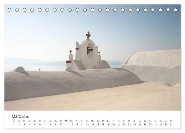 Produktbild: Hellas - ein Meer der Farben (Tischkalender 2026 DIN A5 quer), CALVENDO Monatskalender