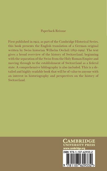 Produktbild: History of Switzerland 1499 1914