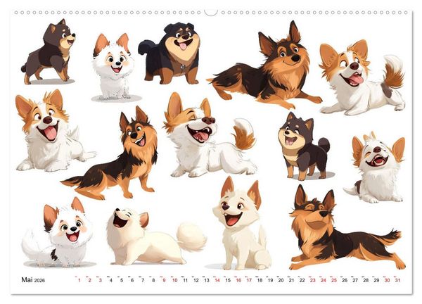 Produktbild: ComicZoo - eine lustige Tiertruppe (Wandkalender 2026 DIN A2 quer), CALVENDO Monatskalender