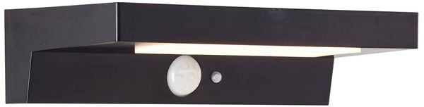 Produktbild: Brilliant Barker G40415/06 Solar-Au&szlig;enwandleuchte mit Bewegungsmelder LED 3W Schwarz