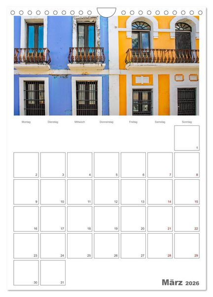 Produktbild: San Juan - Reiseplaner (Wandkalender 2026 DIN A4 hoch), CALVENDO Monatskalender