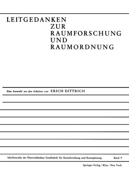 Produktbild: Leitgedanken Zur Raumforschung und Raumordnung