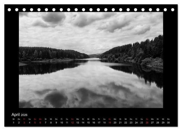 Produktbild: Harz-Bilder in monochrome (Tischkalender 2026 DIN A5 quer), CALVENDO Monatskalender