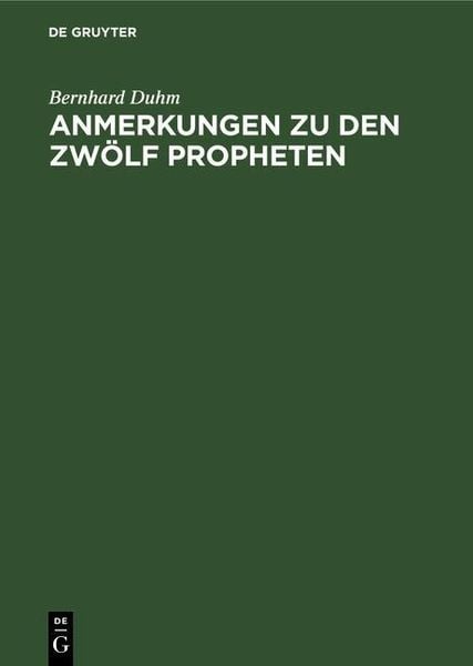 Produktbild: Anmerkungen zu den zw&ouml;lf Propheten