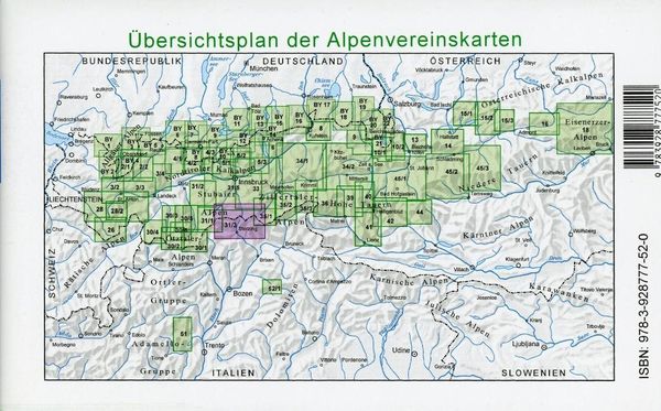 Produktbild: DAV Alpenvereinskarte 31/3 Brennerberge 1 : 50 000 Skitouren
