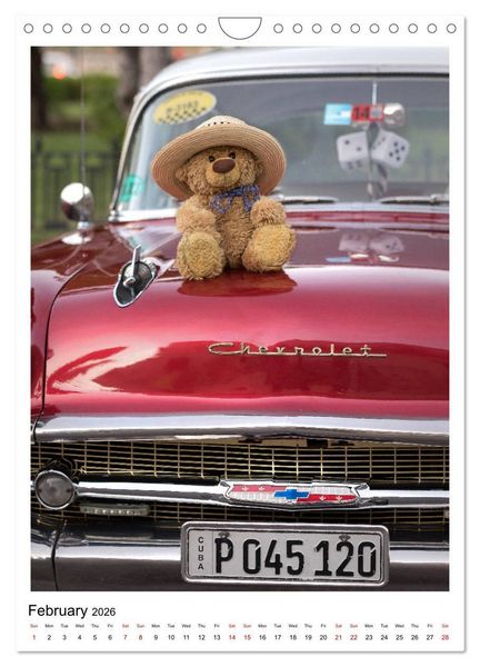 Produktbild: Travelling Teddy Cuba Edition 2026 (Wall Calendar 2026 DIN A4 portrait), CALVENDO 12 Month Wall Calendar