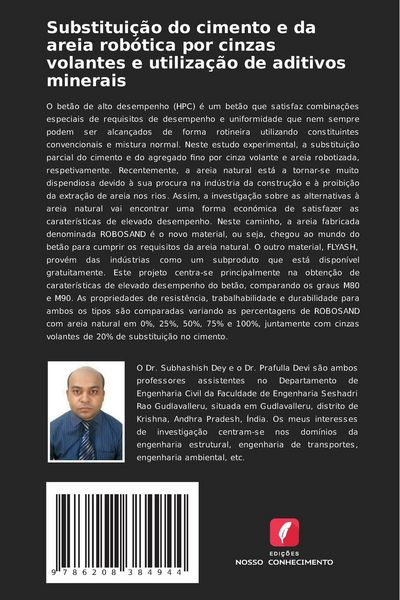 Produktbild: Substitui&ccedil;&atilde;o do cimento e da areia rob&oacute;tica por cinzas volantes e utiliza&ccedil;&atilde;o de aditivos minerais