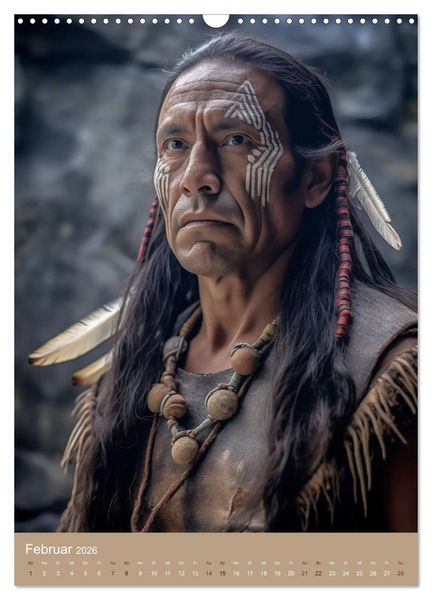 Produktbild: Schamanische Seelen: Mystische Indianerportraits (Wandkalender 2026 DIN A3 hoch), CALVENDO Monatskalender