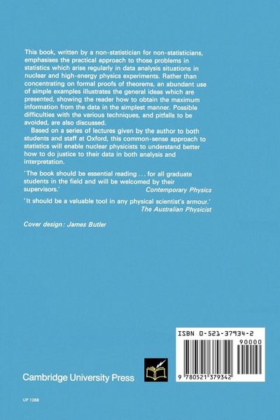 Produktbild: Statistics for Nuclear and Particle Physicists