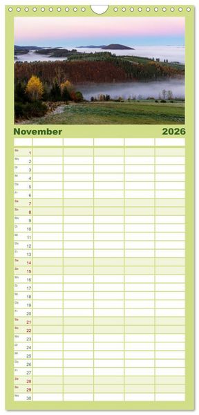 Produktbild: Familienplaner 2026 - Westfeld-Ohlenbach im Wechsel der Jahreszeiten mit 5 Spalten (Wandkalender, 21 x 45 cm) CALVENDO