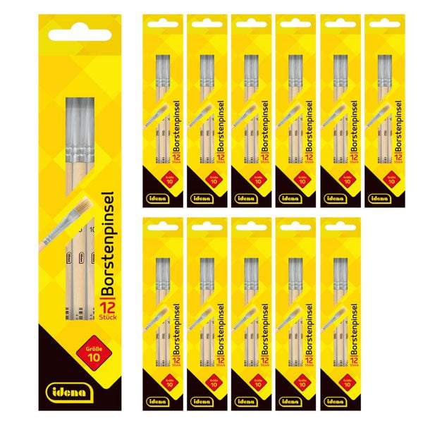 Produktbild: Idena Bundle Borstenpinsel Gr&ouml;&szlig;e 10, 12er Pack