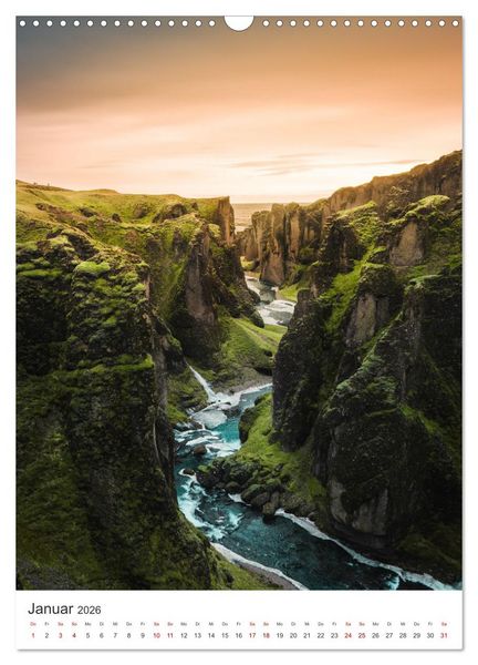 Produktbild: Ein Roadtrip durch Island (Wandkalender 2026 DIN A3 hoch), CALVENDO Monatskalender