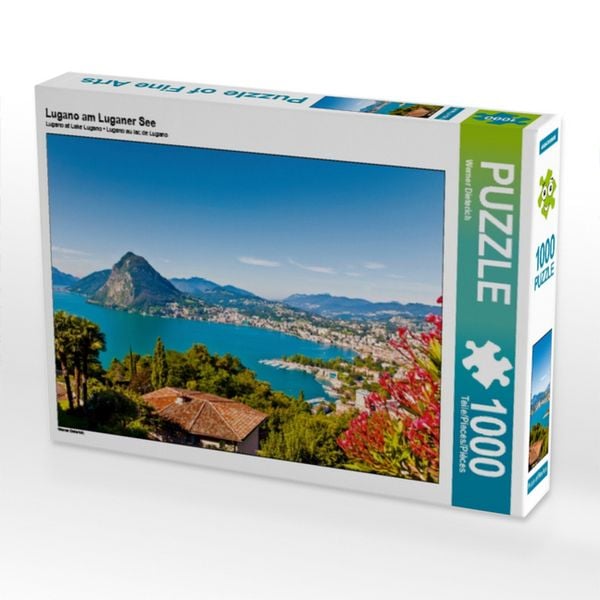 Produktbild: CALVENDO Puzzle Lugano am Luganer See | 1000 Teile Lege-Gr&ouml;&szlig;e 64x48cm Foto-Puzzle f&uuml;r gl&uuml;ckliche Stunden