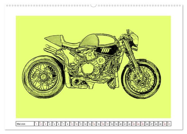 Produktbild: Motor Craft Motorr&auml;der (hochwertiger Premium Wandkalender 2026 DIN A2 quer), Kunstdruck in Hochglanz