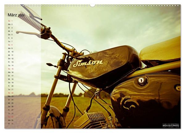 Produktbild: Simson S51 (Wandkalender 2026 DIN A2 quer), CALVENDO Monatskalender