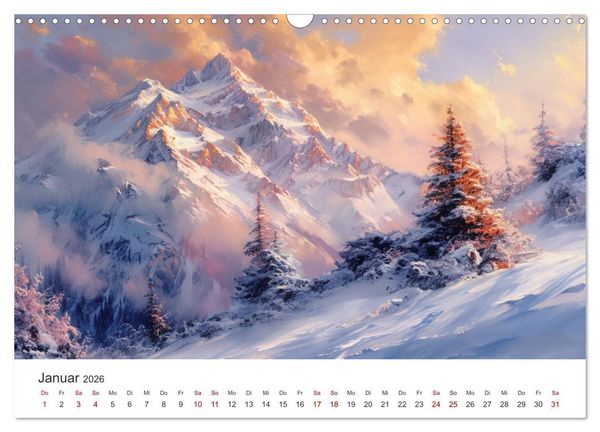 Produktbild: Farben und Licht - Landschaftsmalerei im Jahreskreis (Wandkalender 2026 DIN A3 quer), CALVENDO Monatskalender