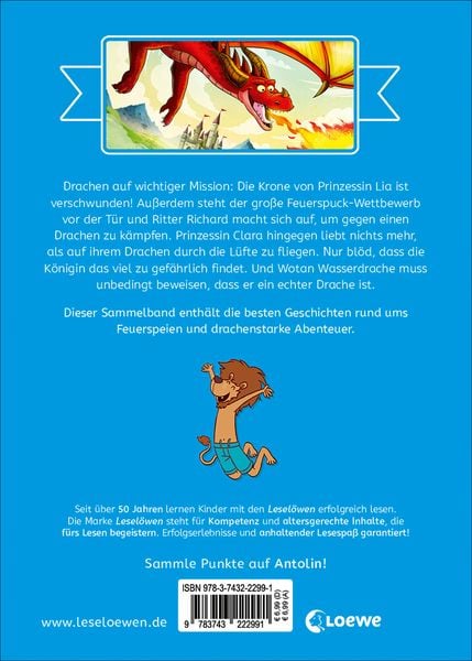 Produktbild: Die sch&ouml;nsten Lesel&ouml;wen-Geschichten zum ersten Selberlesen - Drachen