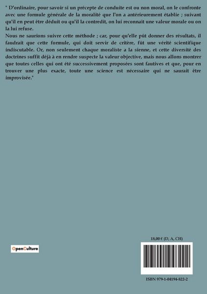 Produktbild: D&eacute;finition du fait moral