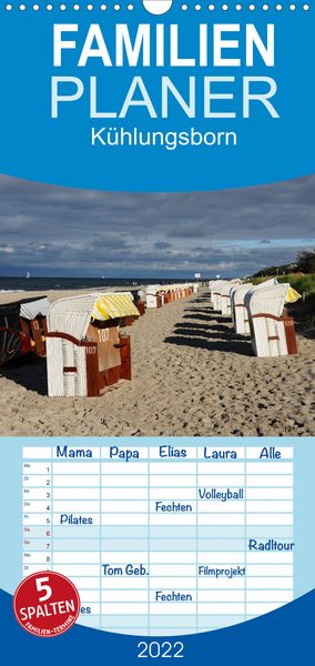 Produktbild: Familienplaner K&uuml;hlungsborn (Wandkalender 2022 , 21 cm x 45 cm, hoch)