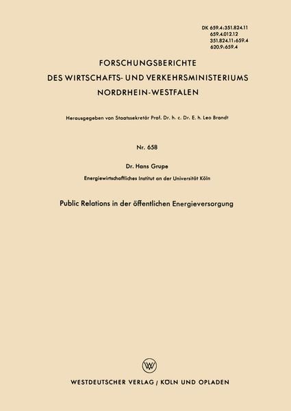 Produktbild: Public Relations in der &ouml;ffentlichen Energieversorgung