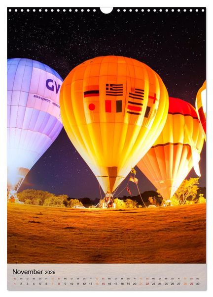Produktbild: Ballon fahren - mein Traum (Wandkalender 2026 DIN A3 hoch), CALVENDO Monatskalender