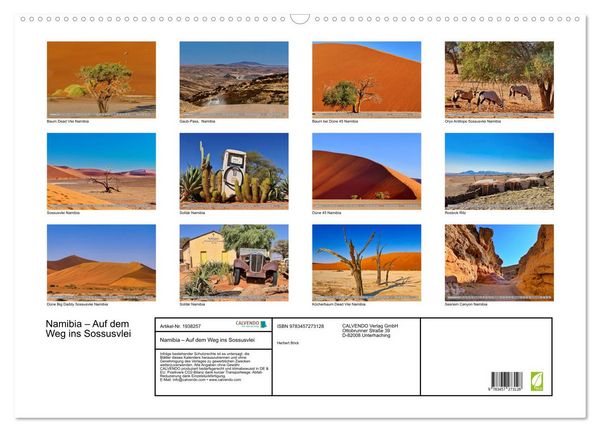 Produktbild: Namibia &ndash; Auf dem Weg ins Sossusvlei (Wandkalender 2026 DIN A2 quer), CALVENDO Monatskalender