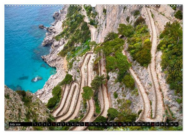 Produktbild: Amalfi Coast and Capri (High Quality Premium Wall Calendar 2026 DIN A2 landscape),CALVENDO 12 Month Wall Calendar