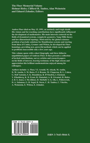 Produktbild: The Floer Memorial Volume