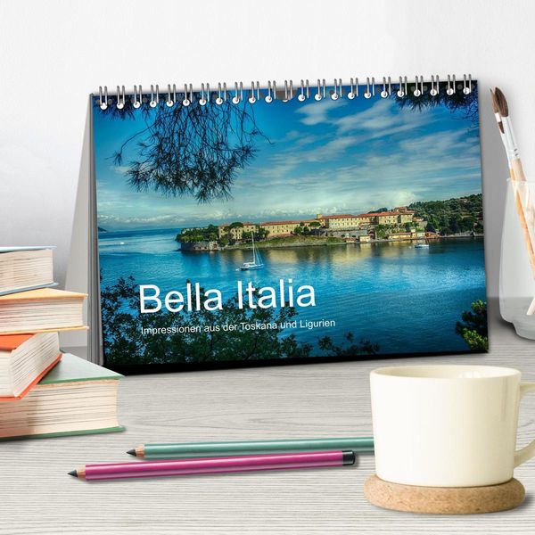 Produktbild: Bella Italia &ndash; Impressionen aus der Toskana und Ligurien (Tischkalender 2026 DIN A5 quer), CALVENDO Monatskalender