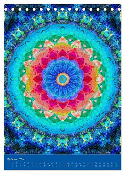 Produktbild: Bl&uuml;hende Mandalas (Tischkalender 2026 DIN A5 hoch), CALVENDO Monatskalender