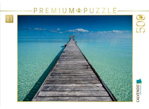CALVENDO Puzzle Holzsteg Kuba | 500 Teile Lege-Größe 48 × 36 cm Foto-Puzzle für Erwachsene