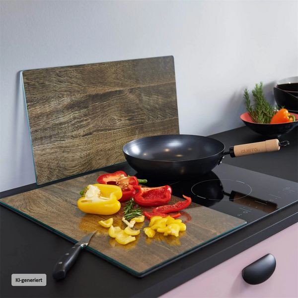 Produktbild: Leonardo Herdabdeckplatten 2er-Set Cucina Holzoptik Leonardo