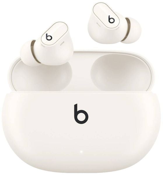 Beats Studio Buds Plus HiFi In Ear Kopfhörer Bluetooth® Stereo Creme-Weiß Noise Cancelling, Mikrofon-Rauschunterdrückung