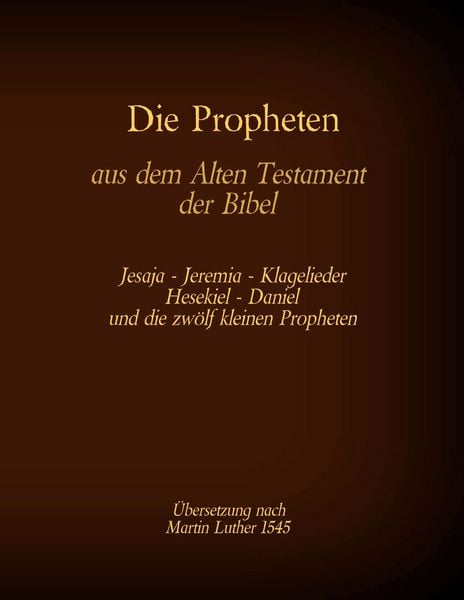 Produktbild: Die Propheten aus dem Alten Testament der Bibel
