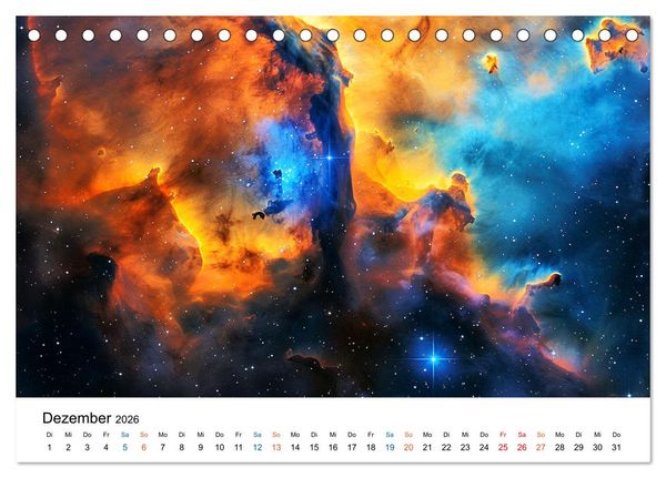 Produktbild: Strahlende Sternennebel (Tischkalender 2026 DIN A5 quer), CALVENDO Monatskalender