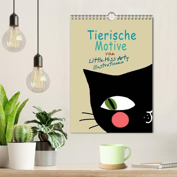 Produktbild: Tierische Motive von Little Miss Arty Illustrationen (Wandkalender 2026 DIN A4 hoch), CALVENDO Monatskalender