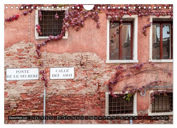 Produktbild: VENEDIG charmante Details (Wandkalender 2026 DIN A4 quer), CALVENDO Monatskalender