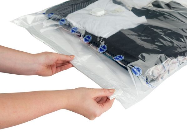 Produktbild: Vakuum Beutel Reise-Set Transparent, 6-teilig, platzsparende Kleideraufbewahrung mit Pumpe