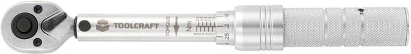 Produktbild: TOOLCRAFT 819161 Drehmomentschl&uuml;ssel mit Umschaltknarre 1/4\" (6.3 mm) 1 - 6 Nm