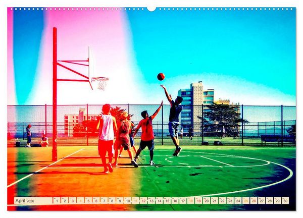 Produktbild: Basketball Liebe (hochwertiger Premium Wandkalender 2026 DIN A2 quer), Kunstdruck in Hochglanz