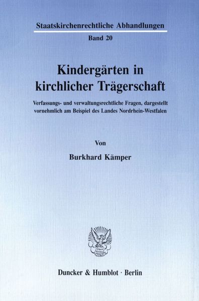 Produktbild: Kinderg&auml;rten in kirchlicher Tr&auml;gerschaft.