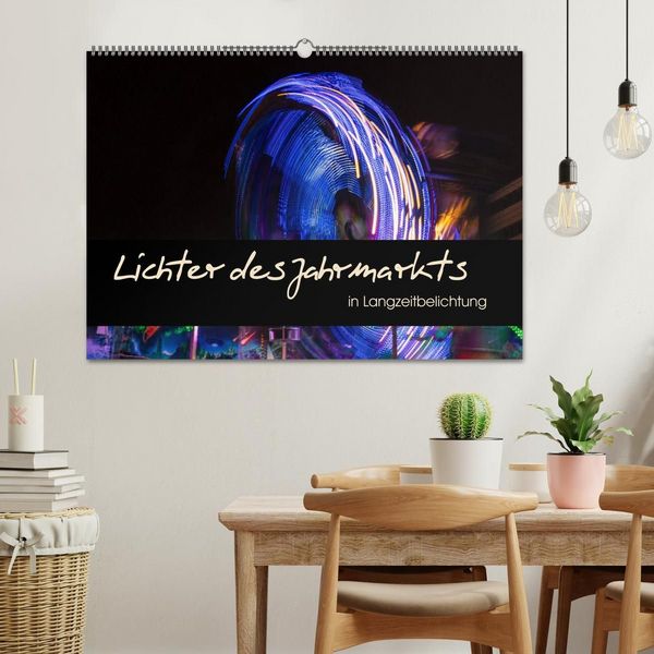Produktbild: Lichter des Jahrmarkts in Langzeitbelichtung (Wandkalender 2027 DIN A2 quer), CALVENDO Monatskalender