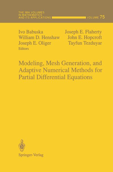 Produktbild: Modeling, Mesh Generation, and Adaptive Numerical Methods for Partial Differential Equations