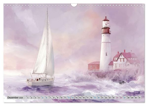 Produktbild: Segeltr&auml;ume und Leuchtturmlichter (Wandkalender 2026 DIN A3 quer), CALVENDO Monatskalender