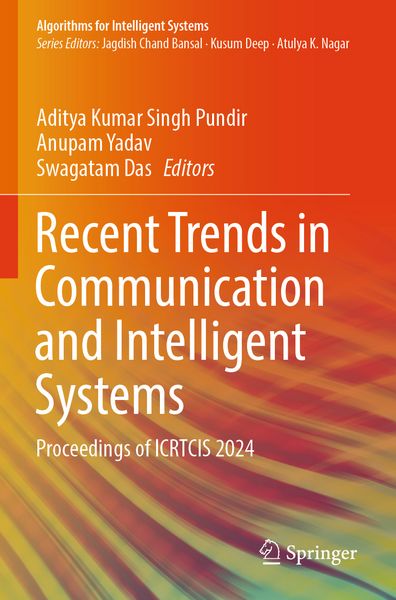 Produktbild: Recent Trends in Communication and Intelligent Systems
