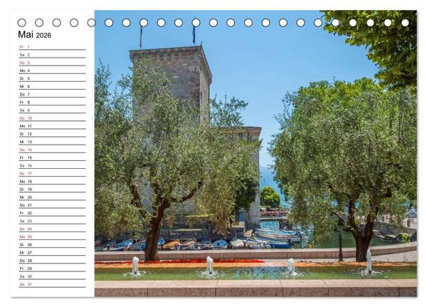 Produktbild: WUNDERBARER GARDASEE Riva del Garda und Torbole (Tischkalender 2026 DIN A5 quer), CALVENDO Monatskalender