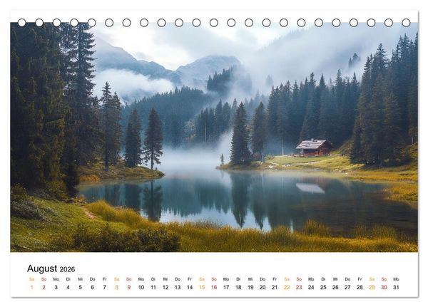 Produktbild: Mystischer Nebel (Tischkalender 2026 DIN A5 quer), CALVENDO Monatskalender