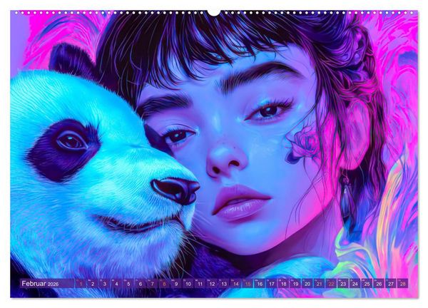 Produktbild: Magische Liebe - Mensch und Tier (hochwertiger Premium Wandkalender 2026 DIN A2 quer), Kunstdruck in Hochglanz