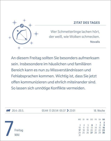 Produktbild: Sch&uuml;tze Sternzeichenkalender 2027 - Tagesabrei&szlig;kalender - Ihr Horoskop f&uuml;r jeden Tag